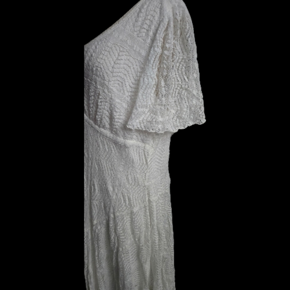 Elegant White Spring Lace Dress By Rabbit Rabbit Rabbit Sz L - Picture 3 of 7